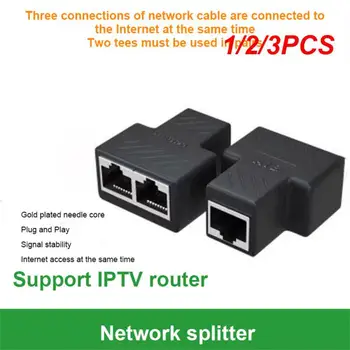 1/2/3PCS 2 Veidos Ethernet RJ45 Sieviešu Kabeļu Sadalītājs Adapteris Savienotājs Maršrutētāju PC Klēpjdators IP Kameras TV Kastē