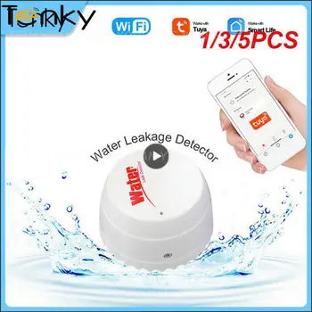 1/3/5PCS Reālā laika Noteikšanas Plūdu Sensors Tuya Wifi Ūdens Saikne Signalizācijas App Tālvadības Smart Ūdens Noplūdes Detektors