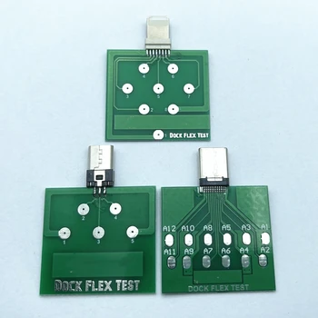 1-3pcs Micro USB PCB Test Valdes Uzlādes Doks Flex Testeri iPhone Andorid Micro Tips-C usb3.1 Viedtālrunis remonts Savienotājs