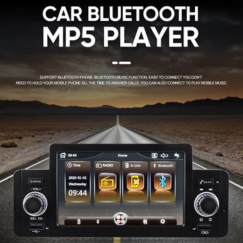 1 Din Auto Radio Stereo 5 Collu Multimediju IPS skārienjutīgais Ekrāns MP5 Player ar Pogu Slēdzis Dual USB Bluetooth Spogulis Saites