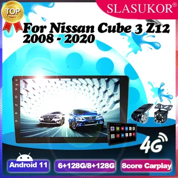 10 Collu Android 11 Multivides Atskaņotājs Nissan Cube 3 Z12 2008. - 2020. Gadam Ventilators Carplay Kabeļu Radio Android anto GPS Keine 2DIN WIFI