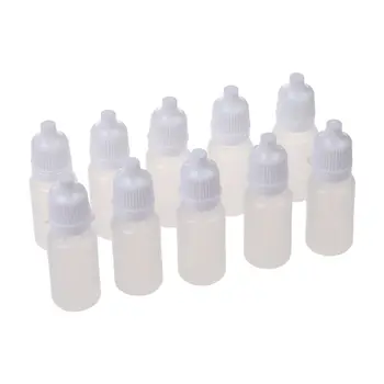 10 Gab 10 ML 1/3 OZ LDPE bērnu aizsardzībai paredzētām Plastmasas Pudeles Pilinātāju Naftas Losjons