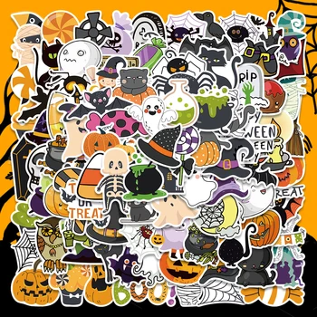 100GAB Smieklīgi Gudrs Halloween Uzlīmes, Dāvanu Visiem Svētīt Mas Ķirbju Ragana DIY Grāmatiņa Kauss Telpu Dekorēšana Grafiti Uzlīme