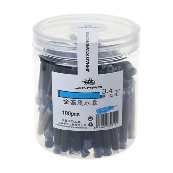 100gab Jinhao Universālā Izdzēšami Zilu Tintes Pildspalvu Tintes Sac Kasetnes 3.4 mm Ugunsdzēšanas
