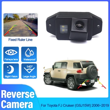 140 Grādu HD CCD 1080x720P Atpakaļskata Kamera Toyota Land Cruiser 80 90 120 Prado FJ 2006~2019 Auto Reverss Autostāvvieta Monitors