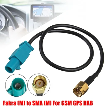 1PC Antenas Adapteri Plug Fakra Z (M), lai SMA (M) Savienotājs Kabeļu Auto GSM GPS DAB 21.5 cm