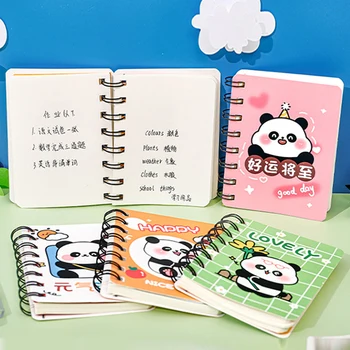 1Pc Panda Spole Grāmatu Karikatūra Anime Dienasgrāmata Grāmatu Nelielu Notepad Biroja Skolā Mācās Piegādes Mini Grāmatiņa Kabatas piezīmju bloknoti