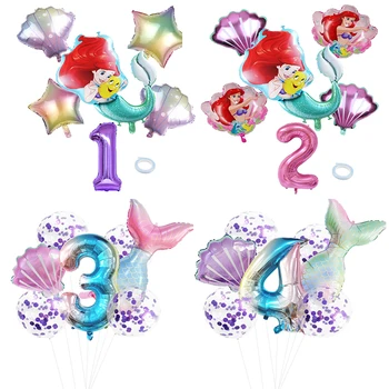 1set Karikatūra Mazā Nāriņa Princese Folijas gaisa Balons 32inch Numuru Folija Globos Dzimšanas dienas svinības Apdare Baby Dušas Meitene Rotaļlietas