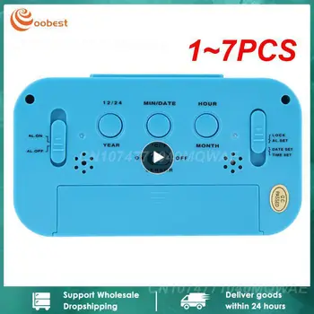 1~7PCS In 1 Multi-funkcijas Modinātājs Temperatūras Displejs Inteliģento Gaismas Digitālo Ekrānu Pakāpeniski Signālu Kavēšanās Trauksmes Pogas
