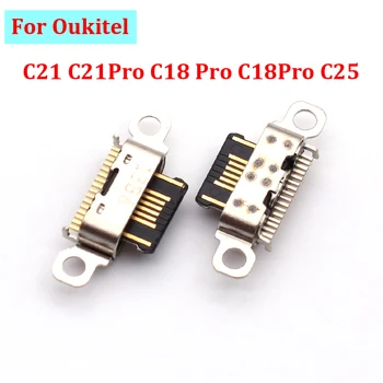 2-10Pcs C Tips Micro USB Uzlādes Doks Port Savienotājs OUKITEL C21 C21Pro C18 Pro C18Pro C25 Lādētāja Ligzda Ligzda Pievienojiet