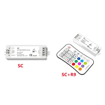 2.4 G RF SPI RGB/RGBW LED lentes Kontrolieris SC/SC+R9 tālvadības RGB/RGBW WS2811 /WS2812B /S2813/WS2815 IC tips LED lentes DC5-24V