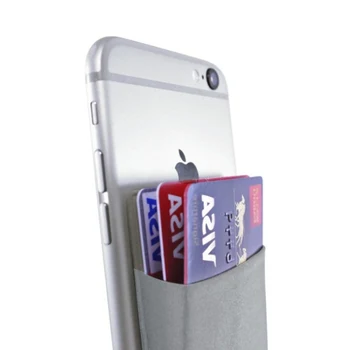 2019 Modes Elastīga Likra Līmi Mobilo Tālruni, ID, Kredītkartes Īpašnieks Sieviešu Uzlīme Kabatas Maku Gadījumā Kartes Īpašniekam #F