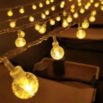 2023 LED burbuļbumba String Gaismas Pusi, Istabas Atmosfēra Ziemassvētku Rotājumi Istabu, Baterijas Gaismas, Āra Ūdensizturīgs Āra