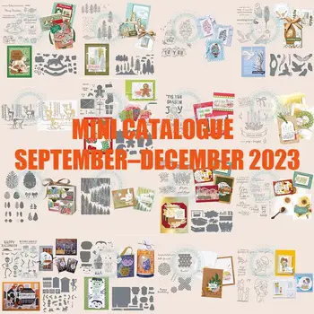 2023 Septembris-Decembris), Mini Katalogs Ziemassvētku Jaunas Skaidrs, Zīmogi Un Metāla Griešanas Mirst, Uzstādīts Scrapbooking Diy Halloween Nomirst