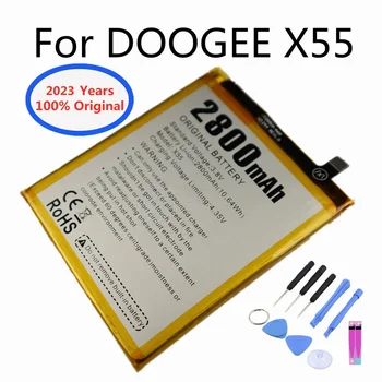 2023 gadus Jauns 100% Oriģināls DOOGEE Akumulatoru DOOGEE X55 X 55 2800mAh Akumulators Augstas Kvalitātes + Izsekošanas numuru + instrumenti