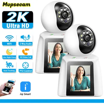 2K Bezvadu Baby Monitor Bezvadu Novērošanas Kameru Mājās 4MP HD Video Zvanu, Auto Izsekošana Smart P2P Drošības IP Kameras 360° PTZ