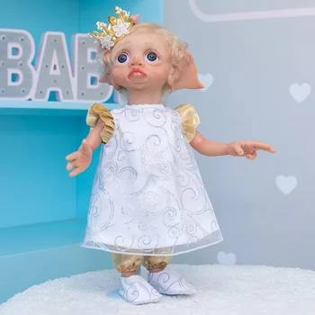 32CM Atdzimis Bērnu Lelles Tinky Pasaku Elf Roku darbs Spilgti 3D Krāsotas Ādas ar Redzamām Vēnām Bebé Atdzimis Lelles Muñecas Para Niñas