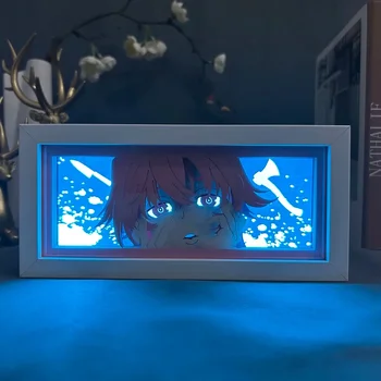 3D Papīra Griešanai Yuno Gasai Anime Gaismas Kaste Guļamistaba Dekorēšana Dzimšanas dienas Dāvanu Manga Shadow Box Glabāšanas Dekoru Nākotnē Dienasgrāmata Lampas