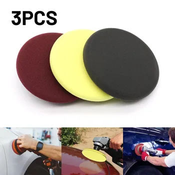 3PCS 6 Collu Sūklis Buferu Uzlikas Putu Spilventiņi Komplekts Slīpēšanas Diska Automašīnu Vaskošana Slīpēšanas un Pulēšanas Riteņu piedziņas Darbarīki