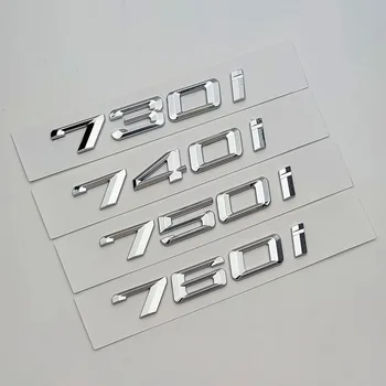 3d ABS Chrome Automašīnas Bagāžnieka Vēstules 730d 730i 740i 745i 750i 760i Logo, Emblēmas Nozīmīti, Uzlīmi BMW E38 E65 F01 F02 E66 Piederumi
