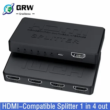 4K, 2K HDMI Splitter 1 4 no 4x1 HDMI Slēdzis HDMI-savietojams Adapteris HD 1080P Video Komutatoru Xbox PS4 DVD HDTV PC Klēpjdators