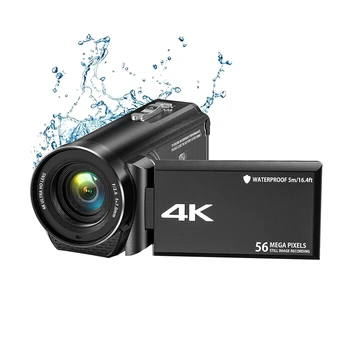 4K Ultra HD 56MP 30FPS Vlogging Kameru Plastmasas Video Fotokameras Videokameras Ūdensdroša videokamera Youtube