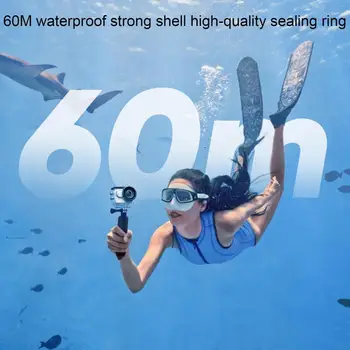 60M zem ūdens lietojamu korpusu Gadījumā 196.8 PĒDU Ūdensizturīgs Foto Kameras Vāciņu, Ārpus Insta 360 Iet 3 Sporta Kameras Piederumi