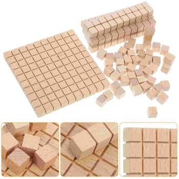 61pcs Bērniem Matemātiku Cube Bērniem Mācību Materiālu Skolēnu Matemātikas Darbības Cube Koka Matemātikas Cube Matemātikas Bloki