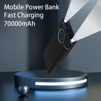 70000mAh Portable Power Bank 2 USB PD Ar 22.5 W Ātrās Uzlādes Jauda Bankas Ārējo Bateriju lādētāji,Mobilo Tālruni, Tabletes Jauda