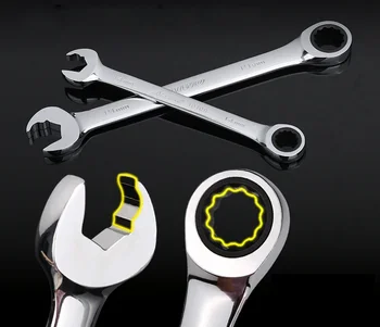 8-19mm Īpaša Atvēršanas CR-V Sprūds Kombinācija Atslēgas uzgriežņu Atslēgu Komplekts Rokas Instrumentiem, lai Auto Remonts Anti-slip uzgriežņu Atslēgu Komplekts