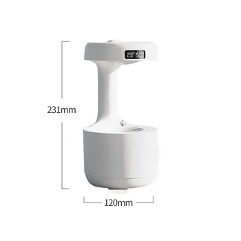 800ML gaisa mitrinātāju Mājās Anti-Gravitācijas Ūdens Pilienu Ultraskaņas Vēsā Migla Maker ar LED Displeju Guļamistabai Biroja
