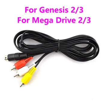 9pin AV Kabelis SEGA Par Genesis2/3 Mega Drive2/3 MD2/3 Audio-Video AV Līnija 3RCA Converter Vadu, Speaker CD / DVD