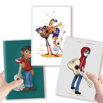 A5 Piezīmju Grāmatu Cute Animācijas - Coco - Disney Filma - Diegu Sasietu Grāmatiņa - Skolas Rakstīšanas Piederumi Karikatūra Kancelejas Preces, Dāvanu Bērniem