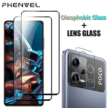 Aizsardzības Stiklu Xiaomi Poco Pro X5 Anti Sagraut Pilnībā Segtu Ekrāna Aizsargs, Poco X5 Rūdīts Stikls Filmu Fotokameras Lēcas