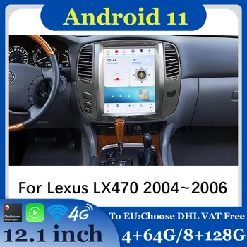 Android Auto Auto Radio Coche Centrālā Multimidia Video Atskaņotājs Bezvadu Carplay Par Lexus LX470 2004. - 2006. gadam