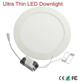 Aptumšojami LED Panelis gaismas 3W-25W Kārta Ultrathin downlight ar Strāvas Vadītāja Griestu Panelis Gaismas Cool/Dabas/Warm White