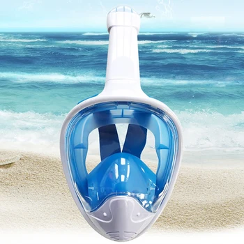 Ar Noņemamu, Pilnībā Sejas, Elpošanas Trubiņa Silikona Maska, Pieaugušo Snorkeling Peldēšana Daivinga Maska Plašs Skats Anti-Miglas Anti-Noplūdes