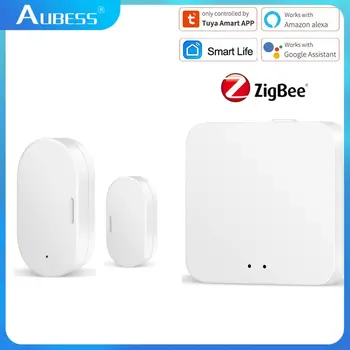 Aubess Tuya Zigbee 3.0 Smart Durvju Logu Sensors Detektori Aizsardzības Smart Life PROGRAMMU Kontrolei, Izmantojot Alexa, Google Home