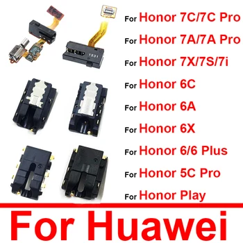 Audio Jack Flex Lentes Huawei Honor 7A 7C 7X 7S 7i 6.C 6.A 6X 6 5C Plus Pro Spēlēt Austiņas Austiņas Ostas Flex Kabelis Remonts