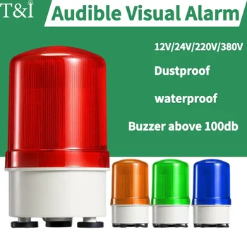 Audio Vizuālu Trauksmes signālu, nepievelk putekļus, un Ūdensnecaurlaidīgs Svilpe Virs 100db LTE-1101J Rotējoša Signāla indikators Mirgojošs Signāls
