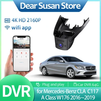 Automašīnas DVR Video par Mercedes-Benz CLA C117 Klases W176 180 200 Līdz 2016.~2019 Braukšanas Ieraksti Priekšējā Kamera Nakts Redzamības Piederumi