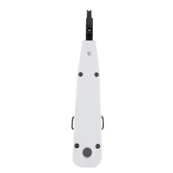 Balts Metāla & Plastmasas 17,5 cm x 3.3 cm x 2cm RJ11 RJ45 Cat5 Tīkla Perforators uz Leju Nogriezt PunchDown Ietekmes Instruments