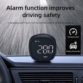 Beidou+GPS Augsta Precizitāte Auto HUD Displeja Mini Spidometrs Automašīnas Ātrumu, Laiku Indikators Nogurums Braukšanas Brīdinājuma Auto, Pulkstenis, Kompass
