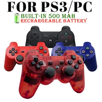 Bezvadu Kontrolieri PS3 6-Virzienu Kursorsviru Dubulta Vibrācijas Gamepad Pc Kontroles Kopā Akumulators