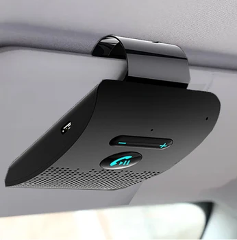 Bluetooth 5.0 Brīvroku Automašīnas Komplekts augstas precizitātes Skaļrunis 2W Bezvadu Audio Uztvērējs, MP3 Mūzikas Atskaņotājs, Trokšņa Slāpēšanas saulessarga Klipsis