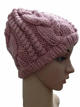 BomHCS Sieviešu rudens ziemas modes siltas vilnas 100%ROKU darbs adīta berete ziemas cepure adītas cepures cepures