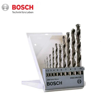Bosch Profesionālie 10-Gabals PointTeQ Skrūvēm Urbju Komplekts Metālam Diametrs 1-10mm Aksesuārs pārvadītāji un Urbis