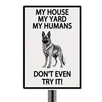 Brīdinājums Suns Metāla Zīmes Vintage Plakātu Uzmanieties No Suns Retro Dzelzs Plāksnēm, Sienas Uzlīmes, Dārza Ģimenes Māja Durvju Apdare