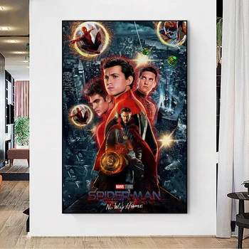 Brīnums Avengers Zirnekļcilvēka Ne Ceļu Uz Mājām Filmas Plakāts Supervaronis Ārsts Dīvaini Audekla Apgleznošana Sienu Mākslas Bērnu Istabas Mājas Apdare