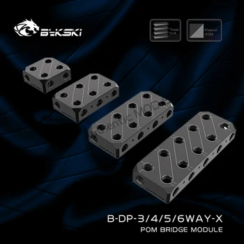 Bykski B-DP-6WAY-Multi X VGA Tilta Modulis Ūdens Dzesēšanas Veids Savienojums 3/4/5/6 GPU Ūdens Bloka Split Servera Spliter
